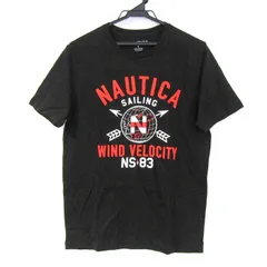ノーティカ 半袖Ｔシャツ トップス グラフィックT コットンT メンズ Sサイズ 黒×赤×白 NAUTICA 【中古】