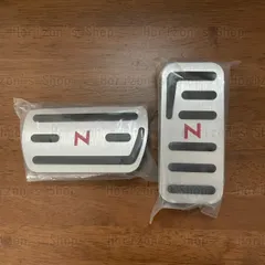 【Nシリーズ】 アルミ ペダルカバー / シルバー レッドN / HONDA N-BOX N-ONE N-WGN N-VAN 等 / アクセル ブレーキ Nワゴン ボックス