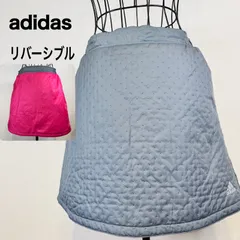 adidas アディダス リバーシブル ゴルフ 中綿 スカート グレー×ピンク 洗える 美品 climastorm【USED】【古着】【中古】734