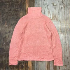 COMME CA DU MODE コムサデモード タートルネック モヘア ニット セーター ピンク 90s マルイ系 古着 vintage メンズ サイズ L MM81のサムネイル