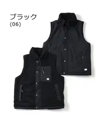 ジムマスター リバーシブルマウンテンボアベスト ブラック m l xl G933608 メンズ レディース フード付き ボアベスト フリースベスト もこもこ アウター 秋冬