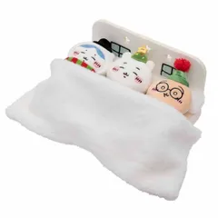 ハッピーホリデーなおやすみベッドと繋がるマスコットセット、ハッピーホリデーなマスコット（3種）