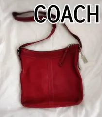 【最終値下げ】COACH コーチ オールレザー ショルダー バッグ 赤