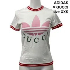 □ 美品 アディダスグッチ ADIDAS GUCCI ロゴプリントTシャツ 22AW 綿 XXS 3号 レディース S5V295