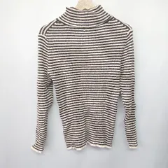 ◇ URBAN RESEARCH DOORS アーバン リサーチ ドアーズ ボーダー 長袖 ニット サイズF ブラウン系 レディース E  【1407020044981】