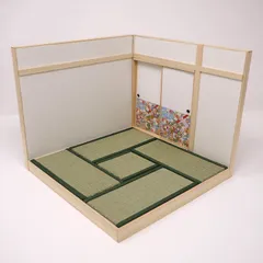 【Kiara様専用】和室ドールハウス 四畳半/空に花 簡単組立 1/12サイズ 畳付き 襖開閉可能 ジオラマ DH001