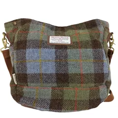 ユーズドフルギ USED古着 Folna NUMBER TWENTY-ONE Harris Tweed タータン チェック ウール ツイード 2WAY ハンドバッグ ショルダー バッグ メンズ 表記無 