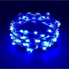 vviho LEDイルミネーションライト ジュエリーライト 200球 20m 電池式 リモコン付 8パターン 点滅 点灯 タイマー機能 防水 防塵仕様 屋外 室内 ガーデンライト 正月 クリスマス装飾 ストリングライト (ブルー 1個入り) 0