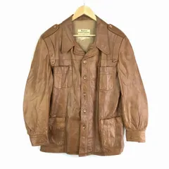 ビンテージ？カナダ製★MONTREAL LEATHER GARMENT★本革/レザージャケット【46/L/茶】◆BC253W<sale>のサムネイル