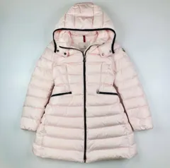 美品★MONCLER・モンクレール CHARPAL ガールズ ブランドアイコンワッペン フード付き ダブルジップ ダウンコート 2019〜2020年モデル(10A)キッズダウンジャケット チルドレン カジュアル ジャケット 秋冬物 アウター ブランド