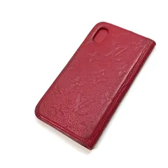 【中古品】LOUIS VUITTON ルイ・ヴィトン スマホケース iPhone X 対応 イニシャル入り カラー：ワインレッド レディース 【179-240721-gm-25-fuz】