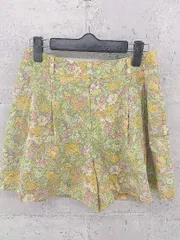 ◇ BEAUTY&YOUTH UNITED ARROWS 花柄 ショート パンツ Sサイズ イエロー マルチ レディース 【中古】 【1002798928121】