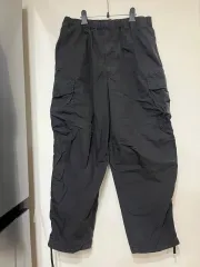 （ L ) ユニクロ チャコール シャーリング ジョガーパンツ カーゴパンツ