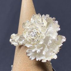 銀線細工】南米エクアドル ハンドメイド シルバー バングル 花 - メルカリ