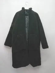 ◇ earthy_ アーシー ボア キルティング 長袖 リバーシブル コート サイズF ブラック レディース P  【1404250000763】