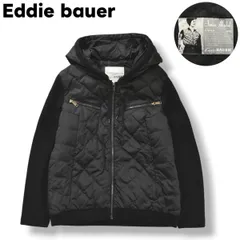 【1944年復刻モデル】 エディーバウアー Eddie bauer スイスモデル swiss model キルティング 550FP ダウンジャケット ブルゾン L ブラック レディース ♪