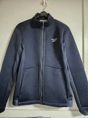 リーボック ネイビー トレーナー ジップアップ ジャケット M