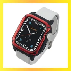 エレコム Apple Watch (アップルウォッチ) ケース バンパー 45mm [Apple Watch 8 7 対応] ZEROSHOCK 耐衝撃 衝撃吸収 ECG機能 心電図機能 対応 レッド AW-21ABPZERORD
