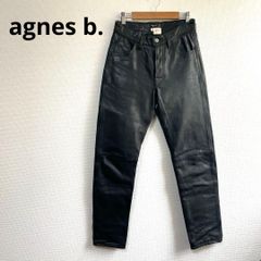 フランス製】90s アニエスベーオム レザーパンツ 羊革 黒 38 - メルカリ