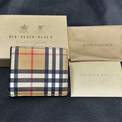 BURBERRY ノバチェック 二つ折り財布 - メルカリ