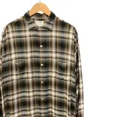 60s ビンテージ TOWNCRAFT オープンカラー オンブレチェック レーヨンシャツ ML TALL 60年代 タウンクラフト vintage オンブレ