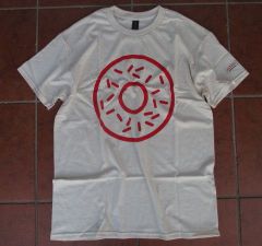 SALE！希少なTシャツ！マクドナルド×クリスピークリーム・コラボTシャツ！McDONALDS（USA）×KRISPY・KREME・DOUGNNUTS（USA）ロゴ・T