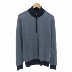 ポールスチュアート PAUL STUART コットンミックスメランジカノコハーフジップセーター ニット 総柄 長袖 XL 紺 ネイビー J1N15-228-28 /FT 1025のサムネイル