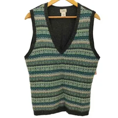エルエルビーン L.L.Bean 総柄 Vネックニットベスト レディース import：XL のサムネイル