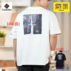 【ムラスポ公式】Columbia コロンビア 半袖 Tシャツ メンズ オーバーサイズTシャツ UVケア バックプリント 101(白) 11(黒) PM4502 ムラサキスポーツ限定