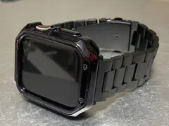 ブラック　ステンレスベルト　アップルウォッチ メンズ レディース ultra 1/2/3  38mm 40mm 41mm 42mm 44mm 45mm 46mm  49mm カバー ケース Apple Watch バンド  調整器付