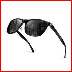 【早発送】S サングラス メンズ 偏光 ミラー軽量合金 フレーム 400保護カット 大きいスポーツサングラス ウェリントンドライブ 野球 自転車 釣り ランニング ゴルフ 運転 男女兼用 ハードケース付き1038