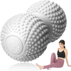 はなめぶく フォームローラー ミニ 理学療法士監修 ダイエット器具 筋膜ローラー マッサージローラー 筋膜リリース ピンポイントミニ(グレー, 手のひらサイズ)