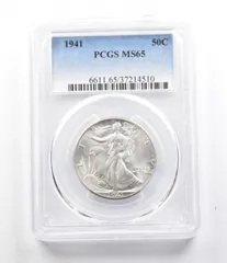 アメリカ合衆国　1941　1/2ダラー銀貨　ウォーキングリバティ MS65 アメリカ合衆国19411/2ダラー銀貨ウォーキングリバティ MS65