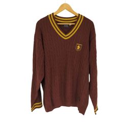 ジーユー GU ケーブル編み Vネックセーター  メンズ JPN：XL XL
