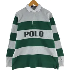古着 90年代 ラルフローレン Ralph Lauren POLO SPORT ポロスポーツ ボーダー柄 長袖 ラガーシャツ メンズM相当 ヴィンテージ/eaa532513
