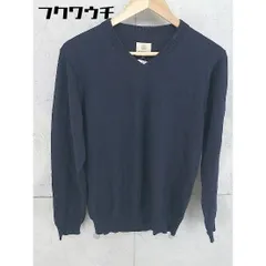◇ BEAUTY & YOUTH UNITED ARROWS 薄手 ウール ニット Vネック セーター サイズM ネイビー レディース 【中古】 【1102100000399】