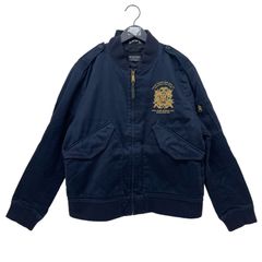 GC795 POLO JEANS COMPANY コットン 綿 100% ミリタリージャケット フライトジャケット ジャケット 羽織り トップス ネイビー メンズ サイズXL
