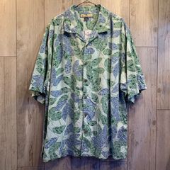 TOMMY BAHAMA アロハシャツ グリーン シルク【メンズXL】