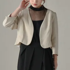 ジャケット 結婚式 ボレロ オケージョン 大きいサイズ レディース フォーマル ペプラム 7分袖 20代 30代 ベージュ 77000011