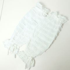 【美品！】インゲボルグ★ノースリーブカットソー ダイヤ風くるみボタン 花柄 サイズ3(9号) 白×黒×黄系 z13745 INGEBORG - 【美品！】インゲボルグ☆ノースリーブカットソー