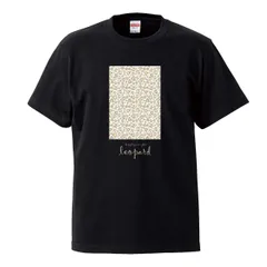 Tシャツ メンズ 半袖 黒 ブラック ヒョウ柄 豹柄 レオパード アニマル かわいい 可愛い 淡い おしゃれ ベージュ ウッドグリーン(WOOD GREEN)