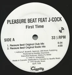 加12” Pleasure Beat, J-Cock First Time QLPS7208 Quality Music (2) /00250