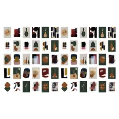 ［ドナリー］おしゃれで可愛い ポストカード 30枚セット はがきサイズ 北欧 韓国 海外 インテリア 雑貨 ミニポスター (モダン / 2セット60枚入り) [モダン / 2セット60枚入り]