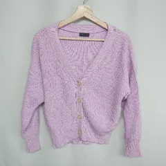 ◇ ⊇ apart by lowrys 長袖 カーディガン サイズF ラベンダー系 レディース E  【1409100022162】