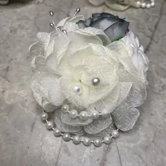 コサージュ 卒園式　卒業式　入園式入学式 結婚式 発表会 ＊フォーマルコサージュ＊パールブローチ145