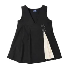 コールテンジャンパースカート 入園入学 フォーマル ワンピース 黒 発表会 初詣 お出かけ 結婚式 冠婚葬祭