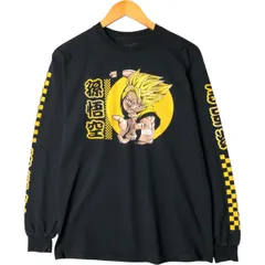 古着 DRAGONBALL Z ドラゴンボールZ アニメ キャラクタープリントロングTシャツ ロンT メンズM相当/eaa576997