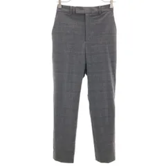 UNITED ARROWS GREEN LABEL RELAXING ユナイテッドアローズ グリーンレーベルリラクシング チェック柄 スラックスパンツ 36 チャコールグレー レディース 古着