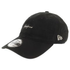 NEW ERA (ニューエラ) ×YOHJI YAMAMOTO ヨウジヤマモト ロゴ刺繍キャップ 帽子 ブラック HW-H38-057