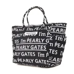 PEARLY GATES パーリー ゲイツ バッグ / Im PEARLYGATES ロゴ 総柄 カート バッグ / ブラック ホワイト 黒白 / ブランド カバン【メンズ】【中古】のサムネイル